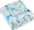 60x80 Inch Blue Bow Twin Blanket Soft Fleece Blanket for Girls and Women, Coquette Aesthetic Room Decor for Bed, Couch