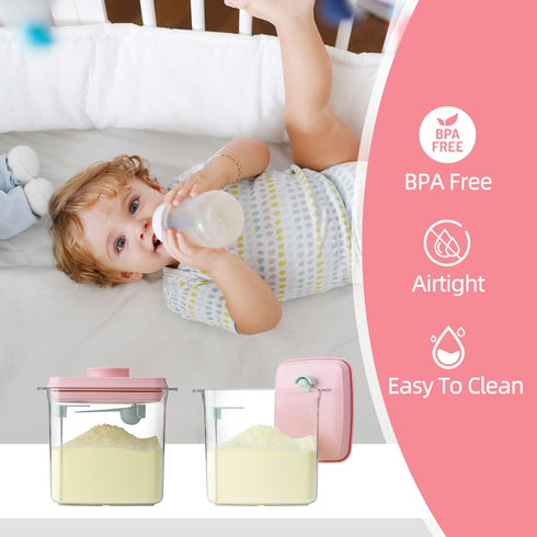 1700ml 730g Ankou Formula Container - Airtight Formula Dispenser One Button Handy Milk Powder Container BPA-Free