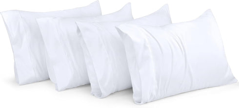 Utopia Bedding King Pillow Cases - 4 Pack, Soft Brushed Microfiber Fabric, 20 X 40 Inches (King, White)