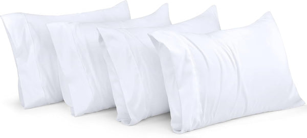 Utopia Bedding King Pillow Cases - 4 Pack, Soft Brushed Microfiber Fabric, 20 X 40 Inches (King, White)