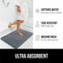 GORILLA GRIP Memory Foam Bath Rugs, Soft Absorbent Velvet Bathroom Mats, Machine Washable, 24x17 Mat, Graphite Gray
