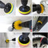 1 Pcs 5" White Drill Brush Attachment for Cleaning Carpet, Leather, and Upholstery Kit