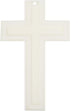 Large Luminous White Cross Plastic Glow in the Dark Wall Plaque, 6 x 10