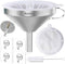 KALAVE Premium Stainless Steel Funnel, 5 Inch Food Grade Kitchen Funnel with 200 Mesh Food Filter Strainer