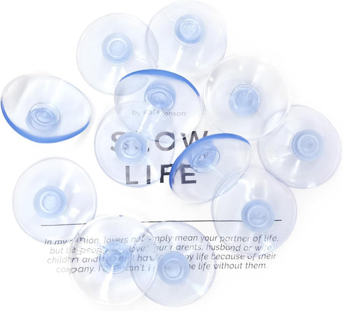 12pcs 40mm Clear PVC Suction Cup Pads, Extra Strong Adhesive Holder for Home Kitchen and Bathroom