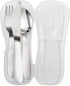 VANRA 3 Pieces Children Fork Spoon Knife Set with Travel Case for Lunch Box, 18/8 Stainless Steel Kids Silverware Flatware Set Kids Utensil Set for School (Fork Spoon Knife) by VANRA