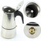 2 Cup/100ml Stainless Steel Moka Espresso Latte Pot, Stove Top Coffee Maker