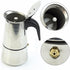 2 Cup/100ml Stainless Steel Moka Espresso Latte Pot, Stove Top Coffee Maker