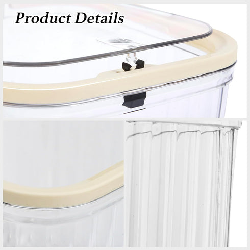 Clear Coffee Pod Holder with Lid, Small Food Storage Organizer Bins for Kitchen, Pantry, and Cabinet Organization