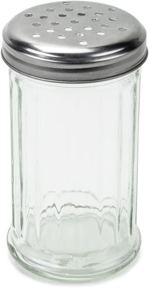 1 Pack of 12oz. Spice & Cheese Shaker|Glass Jar, Metal Lid &