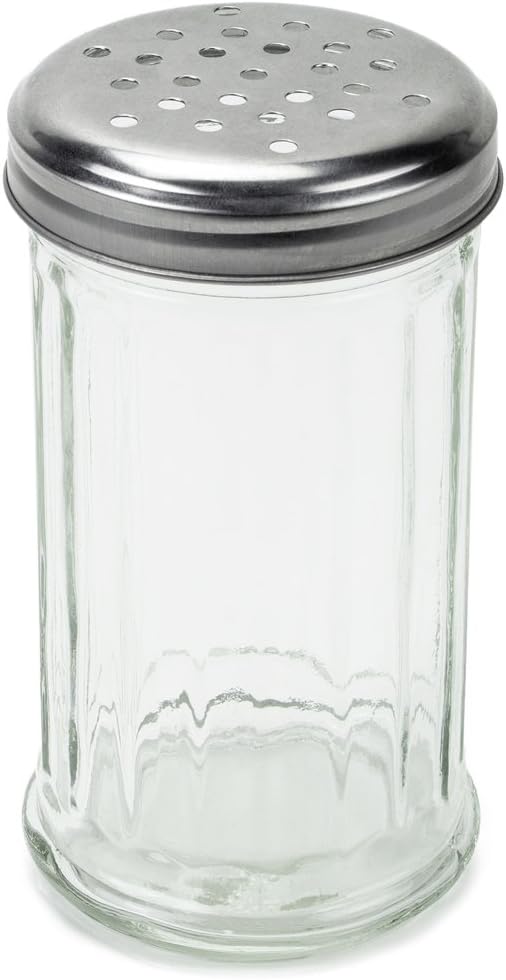 1 Pack of 12oz. Spice & Cheese Shaker|Glass Jar, Metal Lid &