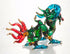 Tiny 3¼" Green Blue Red Chinese Asian Dragon Figurine, Miniature Hand Blown Glass Painted Collectible