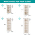 Hanging Closet Organizer - 3-Shelf Hanging Storage Shelves in Beige