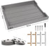 2 Sets 4 SXNOWS Wooden Serving Tray with of Handles,Large Ottoman Tray for Living Room, Rectangular Wood Tray