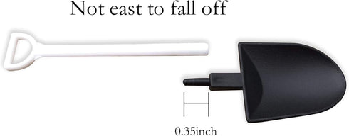 Mini Shovel Shape Spoons, Disposable Plastic Dessert Spoons, 60 Pcs in Black and White