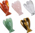 Rockcloud Healing Crystal Gemstone Carved Pocket Guardian Angel Figurines, 1.5 Inch