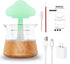 300ml 7 Rain Water Drop Humidifier - Mushroom Cloud Lamp Humidifier, Essential Oil Diffusers, White Noise Aromatherapy