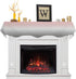 Ombre Mantle Scarf for Fireplace, Blush Pink and Gray Gradient Indoor Mantel Top Runner, 17 x 70 Inch