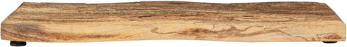 Bloomingville Large Grooved Mango Wood Slicer, Walnut Finish Cheese and Cutting Board, Brown