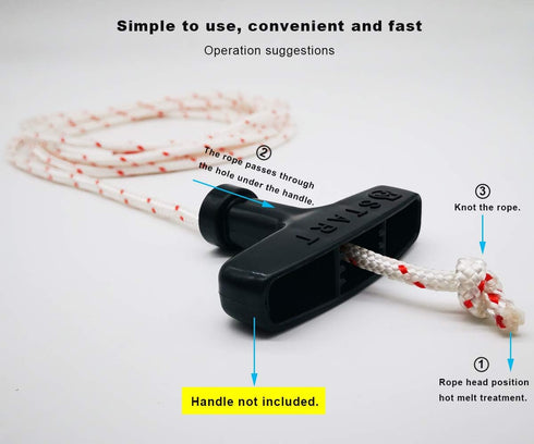 ZLKSKER Recoil Starter Rope, 10 Meter Diameter 5.0mm, Engine Starter Rope for Generator, Lawn Mower, Chain Saw