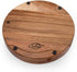 3 Set, 7.5 inch ILEAF Round Slide-Out Acacia Wood Cheese Board and Piece Cheese Tool Diameter