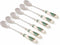 Spode Christmas Tree Teaspoons Set of 6, 6-Inch Stainless Steel Holiday Silverware with Porcelain Handles
