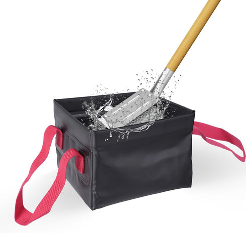 HOUSE AGAIN Grill Brush Bristle Free + Collapsible Water Bucket, Safe BBQ Outdoor Grill Accessories Cleaning Brush