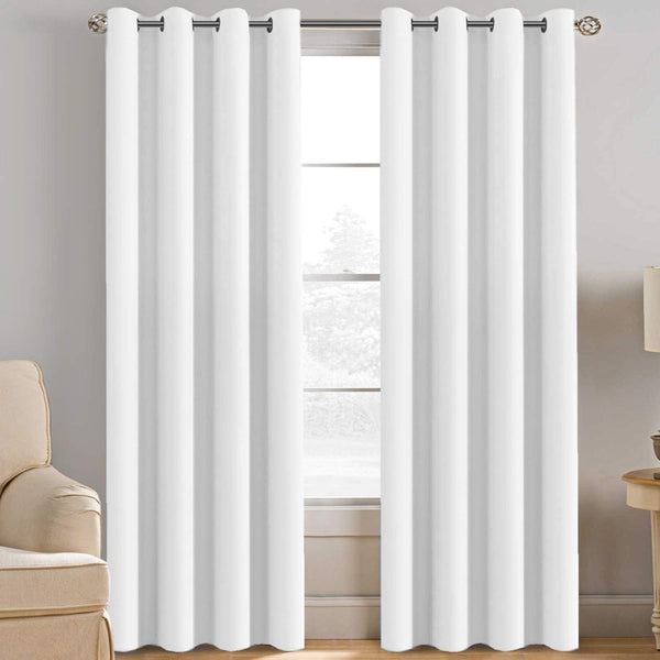 H.VERSAILTEX White Curtain, 84 inches Long Thermal Insulated Window Treatment Panel for Living Room