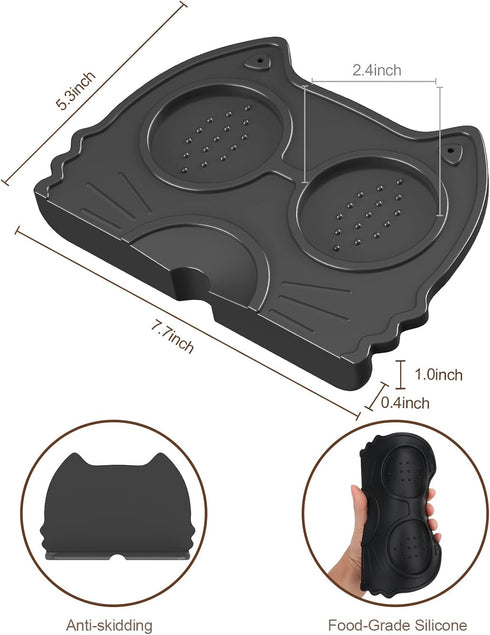Espresso Tamper Mat, Food Safe Silicone Coffee Mat, Anti-Slip Corner Tamp Pad for Barista Tool Home Kitchen