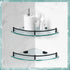 2 2-tier 9.25 Inches Crowye Pcs Corner Shower Shelf Glass Corner Shelf Stainless Steel Wall Mounted Bathroom Organizer
