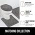 Gorilla Grip Bathroom Rug Sets - Soft Chenille 2 Piece Area Rugs, 30"x20" Carpet, Toilet Base Mat, Grey