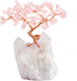 mookaitedecor Rose Quartz Crystal Tree, Tumbled Stones, Money Tree for Wealth and Luck, 4"-5"