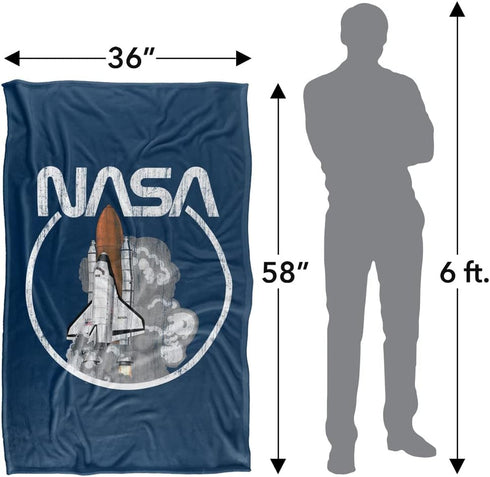 NASA Space Shuttle Silky Touch Super Soft Throw Blanket, 36" x 58" for Cozy Comfort