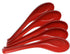 Set of 5 Large Ramen Noodle Soup Spoons with Long Handle, Red Black Vintage for Restaurants and Home
