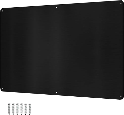 17.5inchX11.5inch Large Stainless Steel Plate for Magnets, 3M Adhesive Back, Mounting Screws,