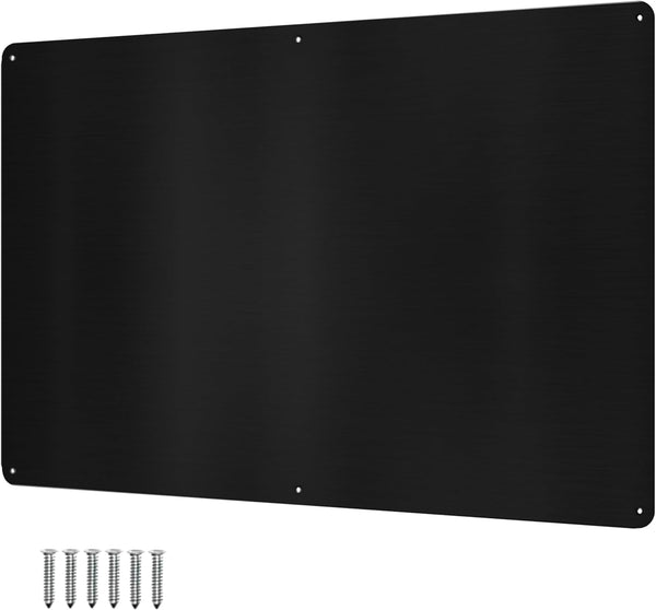17.5inchX11.5inch Large Stainless Steel Plate for Magnets, 3M Adhesive Back, Mounting Screws,