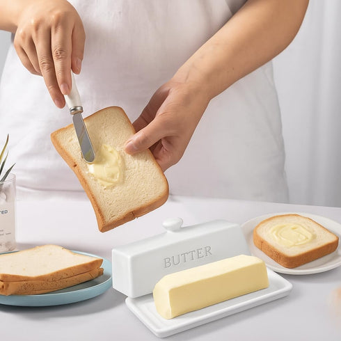 Countertop,7.6" 3.3" 1 Butter Dish with Lid,WERTIOO Butter Dish With Lid for x Butter Tray,Butter Holder