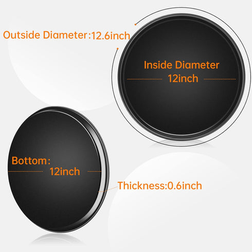 13 Inch Carbon Steel Nonstick Pizza Pan, Baking Oven Pizza Tray Pie Pans