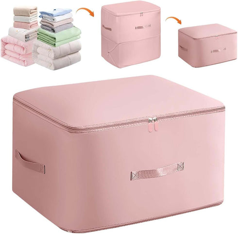 Ultra Space-Saving Self-Compression Organizer, Large Storage Tote for Clothes Compression and Moving Bedding