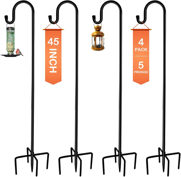 Ottsuls Shepherd-Hooks Adjustable for Bird-Feeder Lantern Plant-Hook Garden-Stake - Plant Stand Hanger