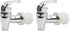 Cornucopia Brands Push Style Spigots for Beverage Dispenser, 2-Pack Replacement Lever Pour Spouts, Chrome Design