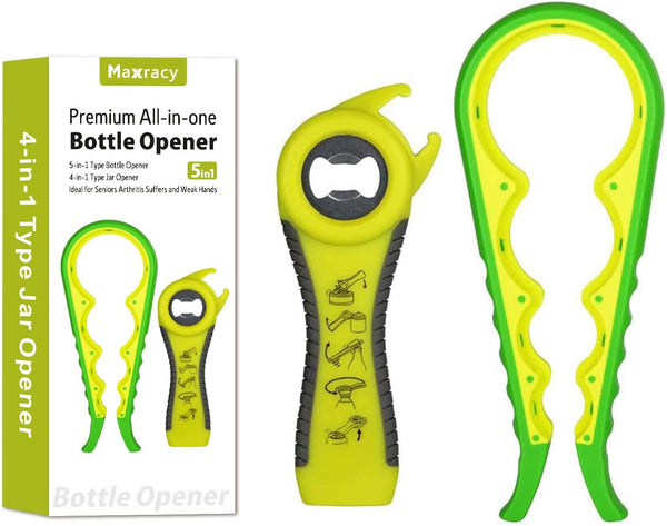 Easy-Twist Jar Opener: Maxracy Effortless Lid Opening for Weak Hands & Arthritis, Versatile Bottle Opener