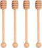 4PCS Honey Mixing Stirrer, 6.3 Inches Wooden Honey Dipper, Smooth Honey Comb
