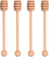 4PCS Honey Mixing Stirrer, 6.3 Inches Wooden Honey Dipper, Smooth Honey Comb