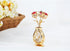 Matashi Gift for Mom - Flowers Bouquet Vase Ornament with Red and Clear Crystals, Home Decor Showpiece