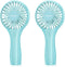 TriPole 2 Pack Handheld Fans - Blue Mini Portable Fans, Rechargeable Battery Operated for Outdoor Travel