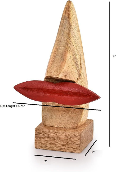 NIRMAN Wooden Nose Shaped Eyeglass Display Stand - Home Decorative Gift, Spectacle Holder (2" x 2" x 6")