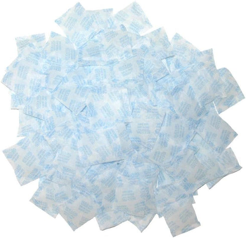 Silica Gel Packs, 100 Packets 2 Gram Desiccant Moisture Absorber for Food Storage Safes