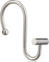 Nickel Shower Curtain Hooks - Rust Proof Decorative Rings for Bathroom, Silver Metal T-Bar Design, Set of 12