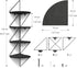 4-Tier SZQINJI Corner Shelf Wall Mount Rustic Wood Floating Shelves Wall Shelves for Bedroom Living Room Bathroom